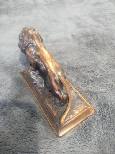 Lions Club International Copper Toned Metal Award Desk Paperweight - Picture 5 of 6
