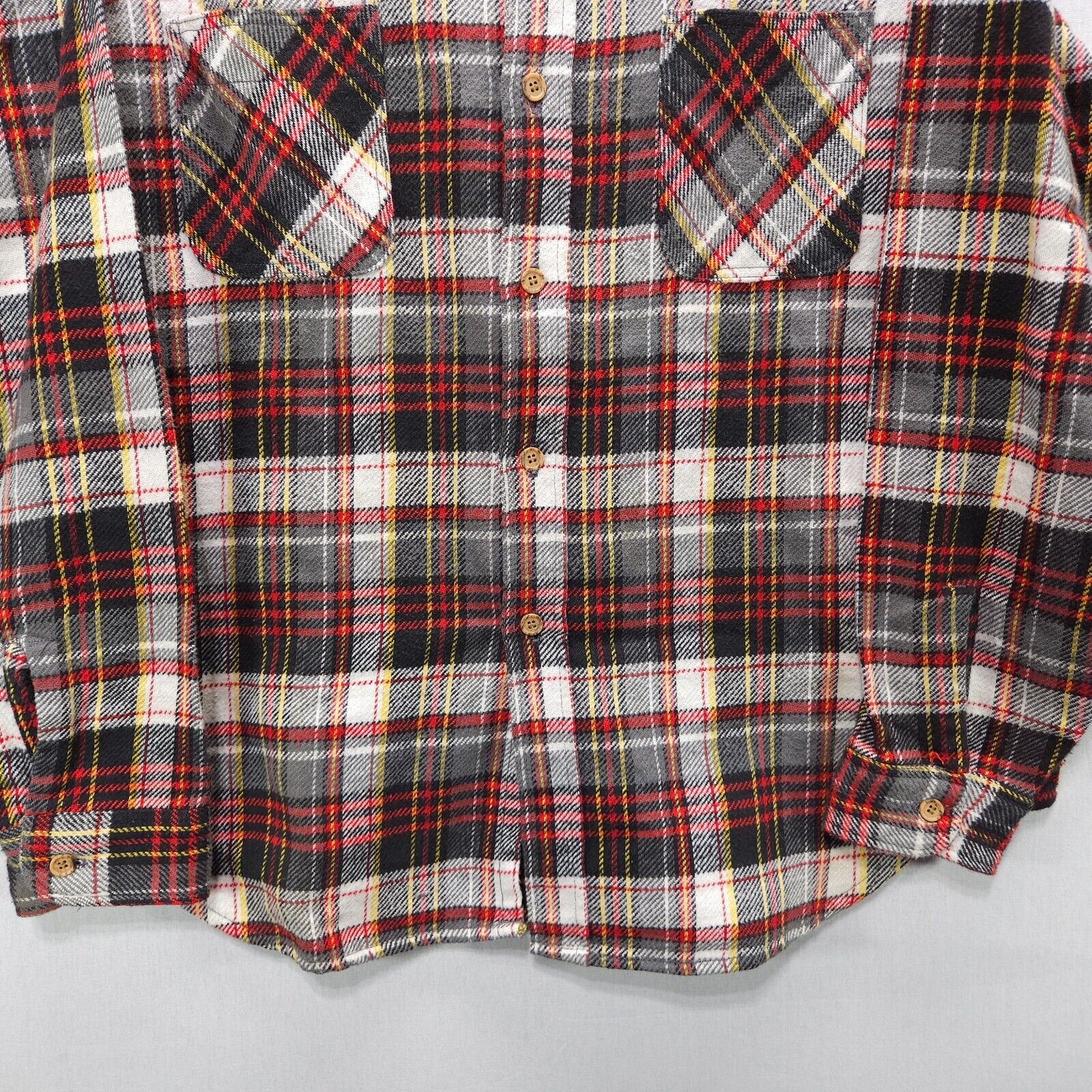 Vtg 1970s BIG MAC XL Work Shirt Plaid Cotton Flan… - image 4