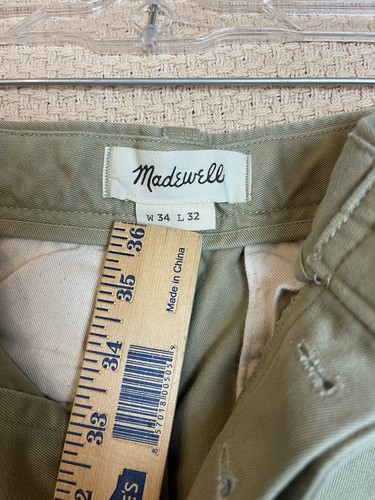 MADEWELL Pleated Cargo Pants Mens Size 34x32 Khaki - Picture 4 of 13