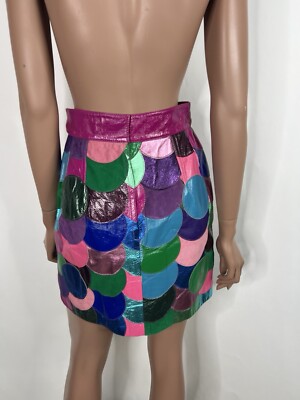 Vtg Dolce & Gabbana C.SS2002 Patchwork Leather Skirt S 40 | eBay