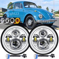 Fit for Volkswagen Beetle 7" LED BLACK HALO x2 HEADLIGHTS DRL INDICATOR DOT 