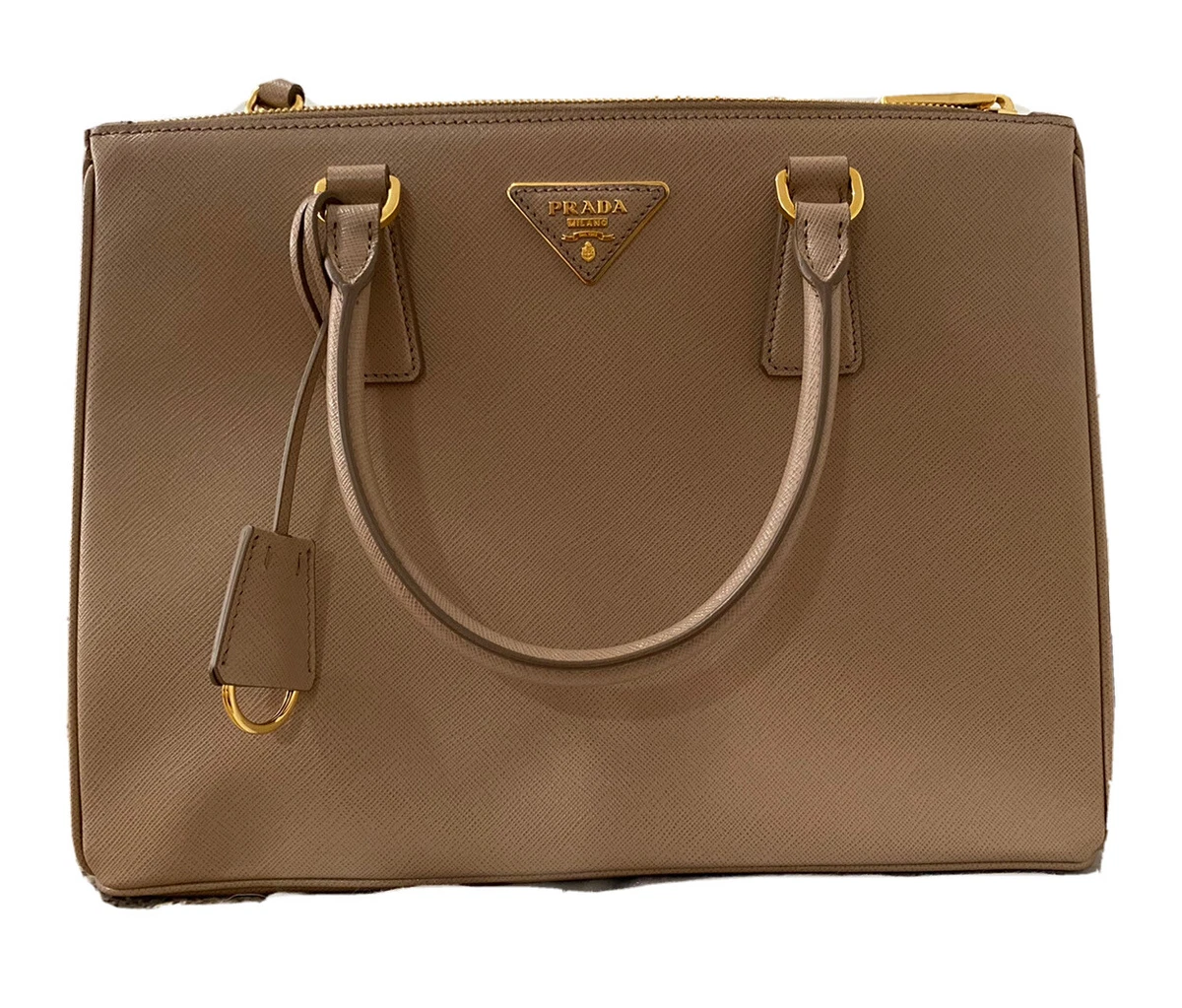 prada Saffiano Lux double zip | eBay