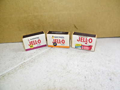 Vtg. Matchbook JELL-O Orange Pineapple & Blackberry 3 Boxes total
