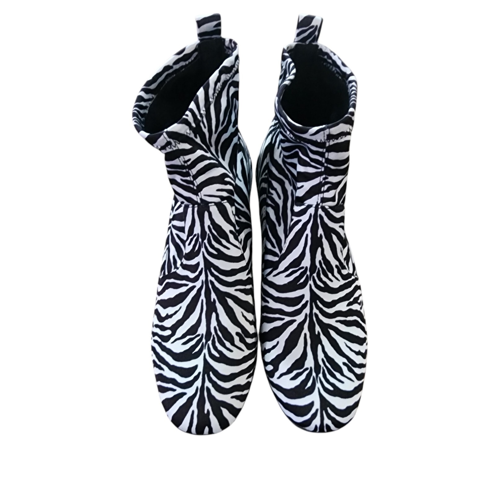 Katy Perry Zebra Geometric Glam Fashion DK Stretch Ankle Boots