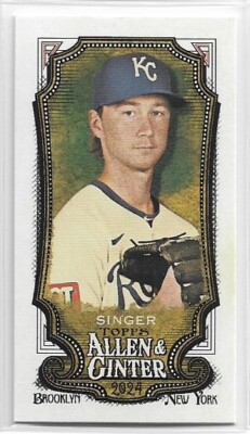 Ginter Singer 2024 Topps Allen & Ginter Brady Singer #324 MINI Short Print SP Royals ...