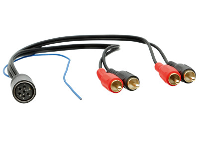 VOLVO Aktivsystem Adapter DIN Kupplung 6-polig auf 4 Cinch Remote Line-Out