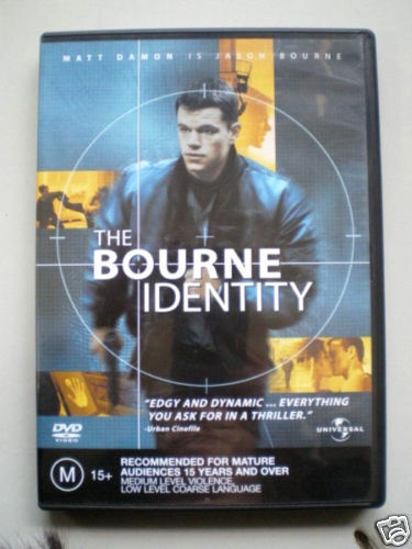 THE BOURNE IDENTITY - MATT DAMON Region 4 DVD Movie  - Bild 1 von 1