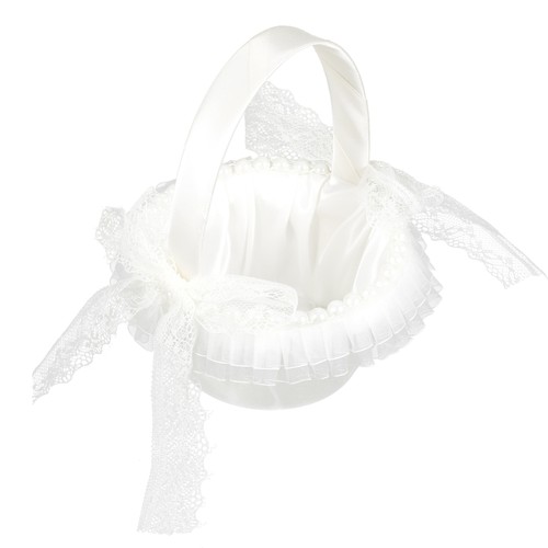 Simulated Flower Basket Wedding Ceremony Decor Baby Bowknot Satin - Picture 10 of 12