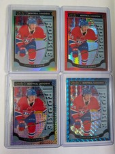 Charles Hudon 15-16 Rookie OPC Platinum 4 cards Rainbow, Traxx, Blue/75, Red/199