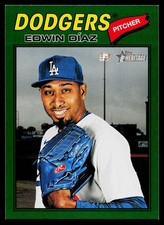 2026 Topps Heritage Baseball Green Boarder #36 Edwin Diaz