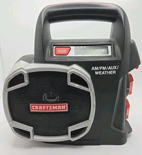 Craftsman 315.101260 Black Red 19.2v AM/FM AUX Weather Cordless Radio No Battery