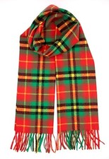 Scottish Tartan Plaid Scarf - Warm Cashmere Feel Winter Red Green Yellow