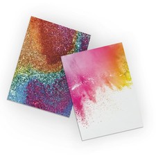 Bold Rainbow Glitter Greeting Cards, 24-Pack   Abstract Art Notecards for Gra...