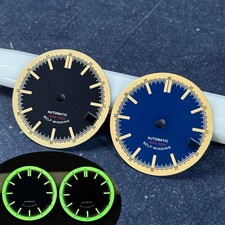 28.5mm Watch Dial Retro Navy Blue Black NH35 NH34 Movement 3.8 Crown Dive Men