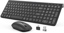 Wireless Keyboard Mouse Combo Ergonomic Adjustable Stand Type-C Waterproof