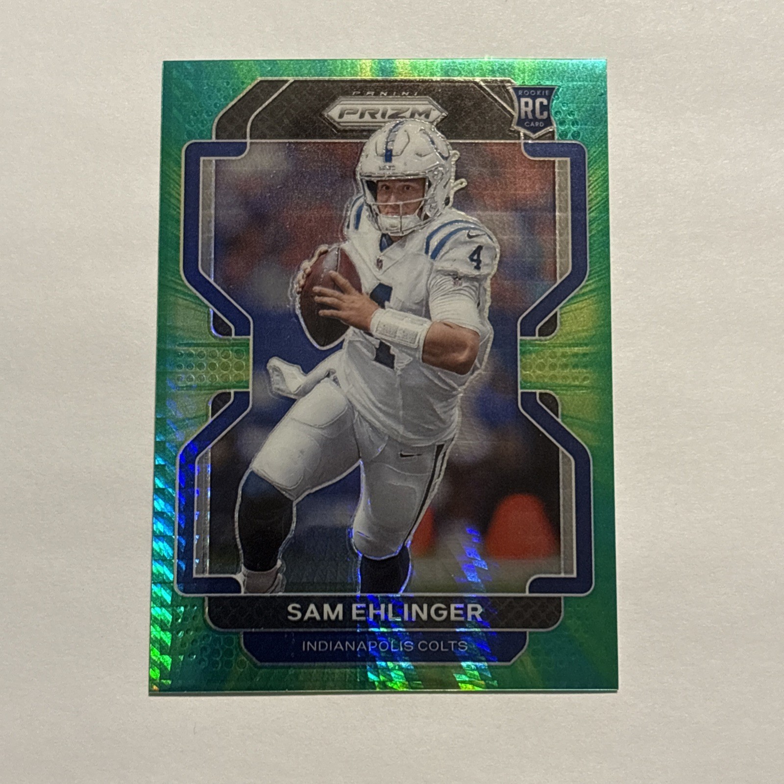 Sam Ehlinger 2021 Panini Prizm Prizms Hyper Refractor Parallel Rookie /175 Colts