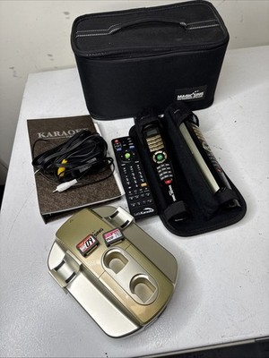 Magic Sing ET23KH Portable Karaoke System w/ 2 Mics | 2 Chips | Handbook WORKING