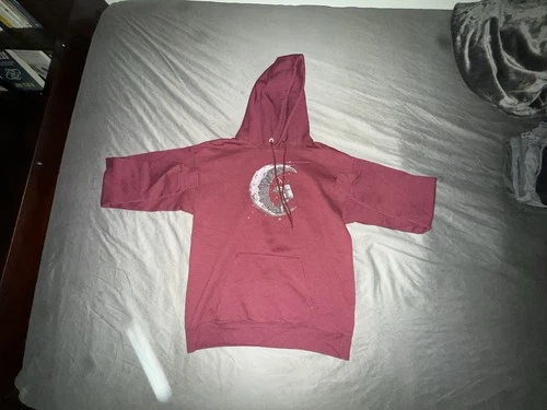 Burgundy Moon Graphic Hoodie - product listing photo