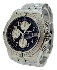 Breitling Men's 44mm Chronomat Evolution Swiss Auto Grey Dial SS Watch- A13356! 3