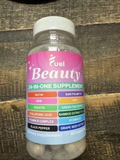 Fuel Beauty+ 24-IN-1 Complete ALL-IN-ONE Hair Growth, Skin & Nails 60 Capsules