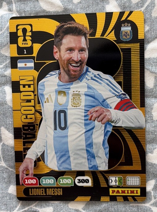 Golden Baller Messi Argentina FIFA World Cup 2026 USA Panini