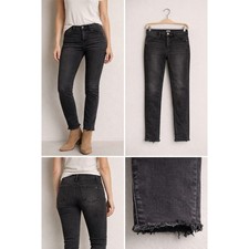 Stretch Comfort Office Democracy Ab Technology Jeans Black Raw Hem Sz 12