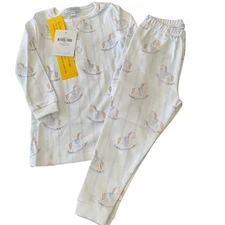 Nella Pima Blue Rocking Horse Pajamas Pima Cotton size 12-18 mo $50