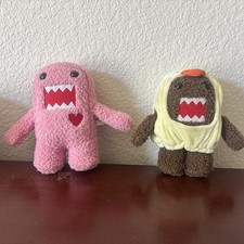2010/2011 Nanco NHK TV Mascot Domo Approx 9" Pink Brown Domo Kun Plush Lot