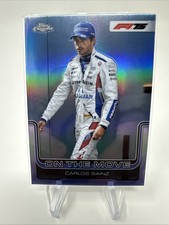 2025 Topps Chrome Formula 1 F1 REFRACTOR On The Move #189 Carlos Sainz