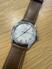 Tudor Rolex Oyster Royal 7934 RARE Waffle Dial Manual Wind S. Steel 1950s Watch