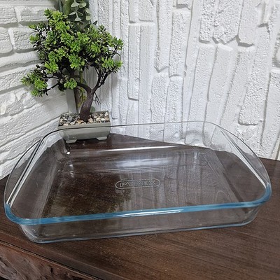 Vintage Pyrex Glas Backform 35 cm Borosilikat Ofengeschirr Lasagne Pfanne