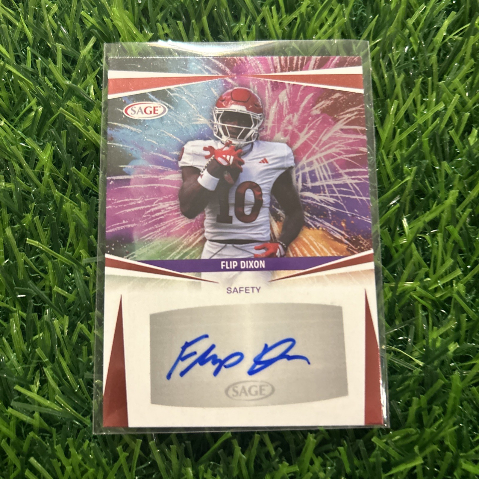 2025 Sage High Series - Rutgers University Safety Flip Dixon - Auto #A-FD  F58