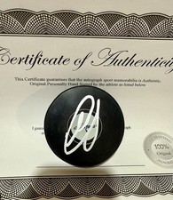 ALIAKSEI PROTAS SIGNED AUTOGRAPHED WASHINGTON CAPITALS HOCKEY PUCK W/ CASE COA
