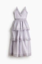 H M WOMEN Lace-trimmed cotton dress 1333626001 US BUYERS-NO IMPORT FEES