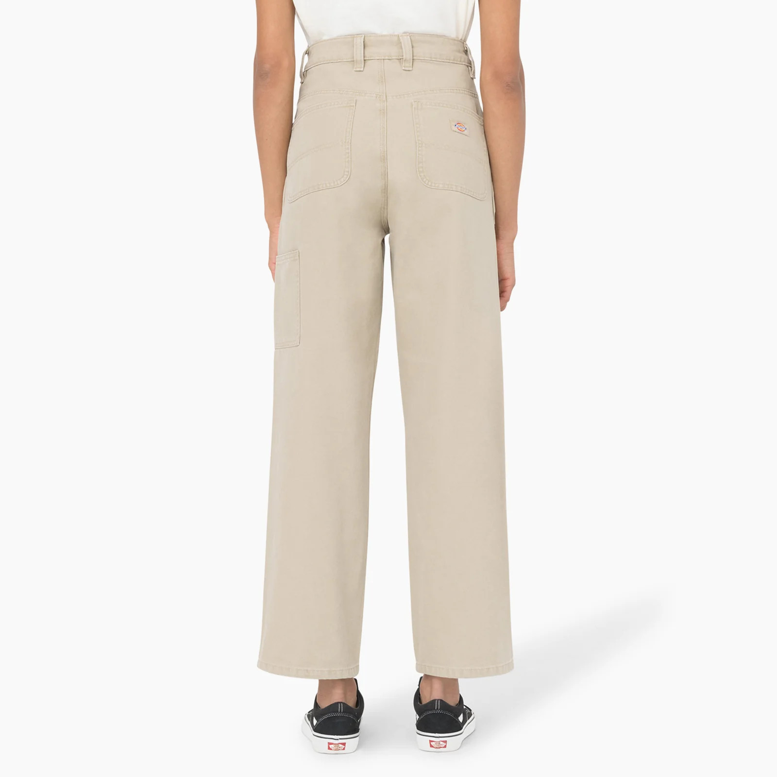 Dickies Pants Womens 4 Reg 27x28 High Rise Straight Brushed Duck Canvas Beige image 8