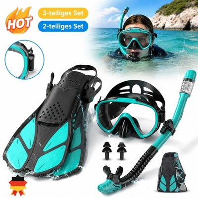 2/3X Schnorchelset Jugendliche Panorama Taucherbrille faltbar Trocken-Schnorchel