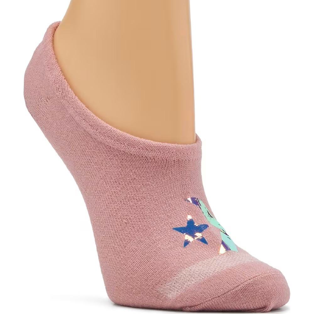 Converse Women's Flat Knit Ultra Low Socks 4-10 3-Pack (Lotus/Blush/Lavender) thumbnail 2