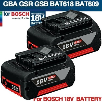 2X Original 5.0Ah Akku für Bosch 18V Professional GBA GSR BAT618 BAT609 BAT620