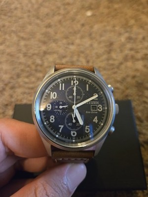 Citizen Garrison CA0621-05L Eco-Drive Chronograph Men s Watch Blue Dial