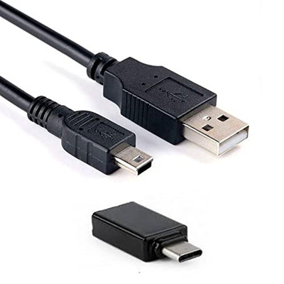 USB File Data Transfer Cable with USB-C Adapter for Select Canon Powershot, EOS