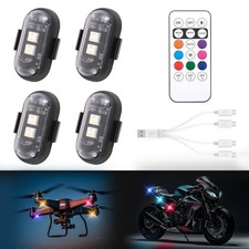 PCS Wireless LED Strobe Lights with Remote Control,8 Colors Waterproof Anti 4