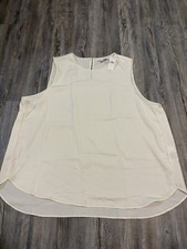 NWT Banana Republic Ivory High-Low Hem Shell, Blouse, Tank Minimalist