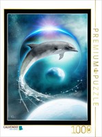 Calvendo Puzzle Mysterious Dolphins | 1000 Pieces, Finished Size 25.2 × 18.9 In