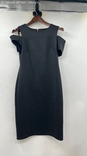 Calvin Klein Cold Shoulder Sheath Dress Women's 10 Black NWT