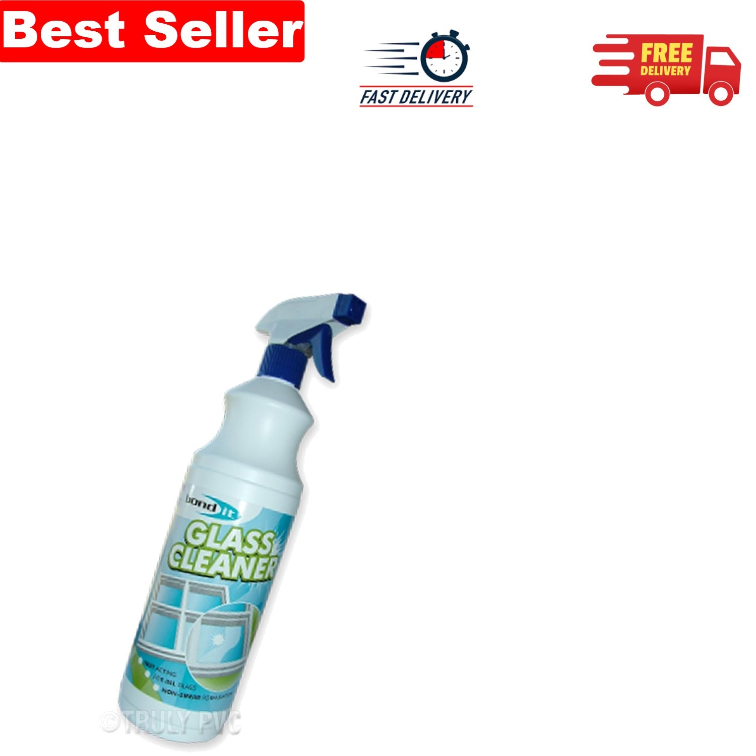 Effortless 1L Streak-Free Glass Cleaner Spray - Quick Dirt and Grease Removal