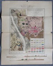 Starożytny geol. Karta Siebengebirge, 1 : 25000, Königswinter,Honnef, Ittenbach 1900