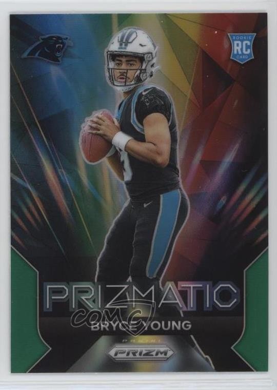 2023 Panini Prizm Prizmatic Green Prizm Bryce Young #4 Rookie RC 1ki0