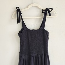 Womens Smocked Flowy Maxi Dress Medium Minimalist Casual Beach Summer Vacation