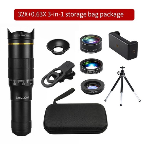Objectif zoom portable 32X pour smartphones comprend trépied et clip sécurisé - Photo 2 sur 12
