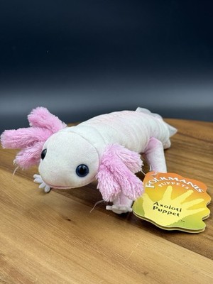 Folkmanis Axolotl Finger Puppet, White, Pink 9in Toy Animal Education NEW